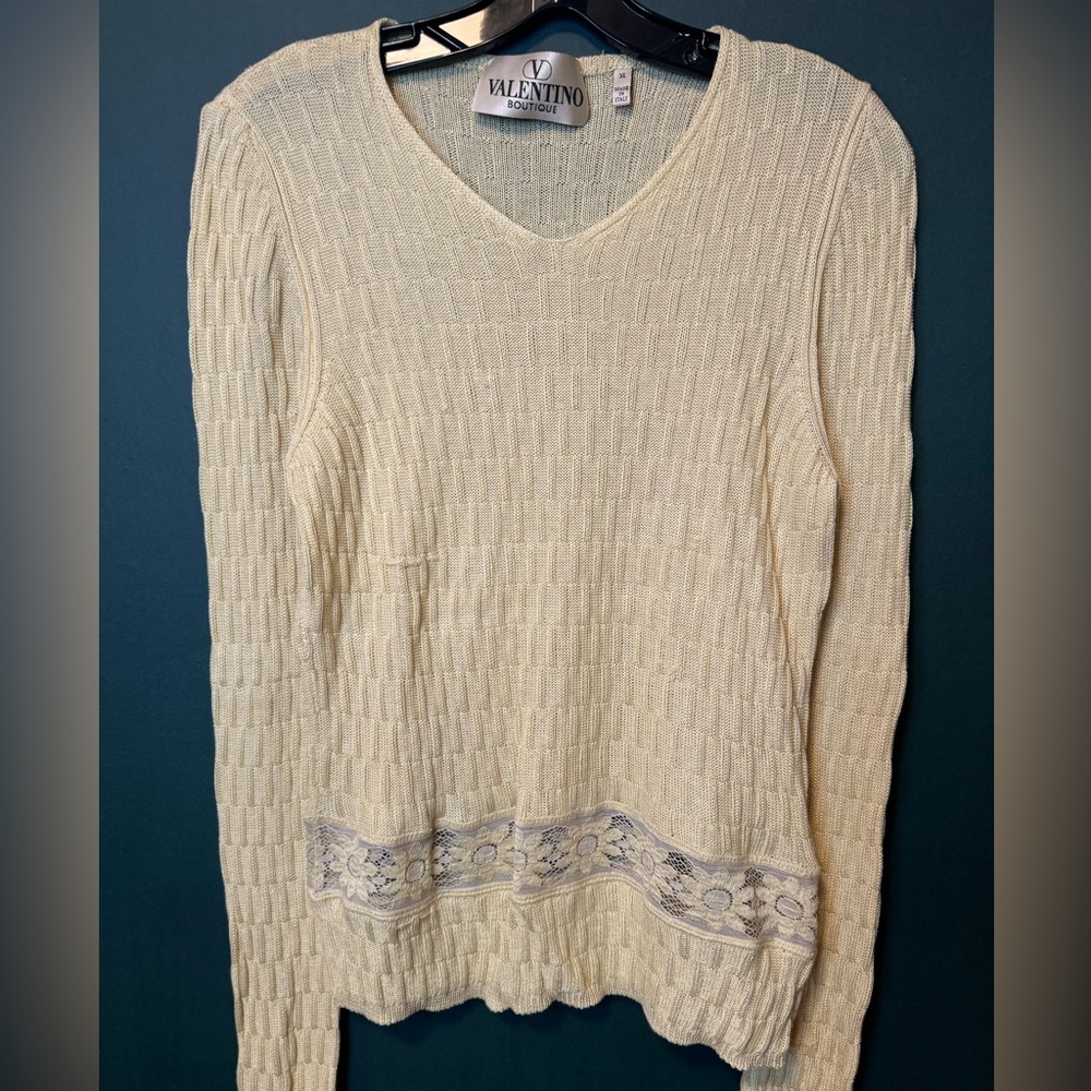 Valentino GARAVANI Silk Yellow Blouse size XL